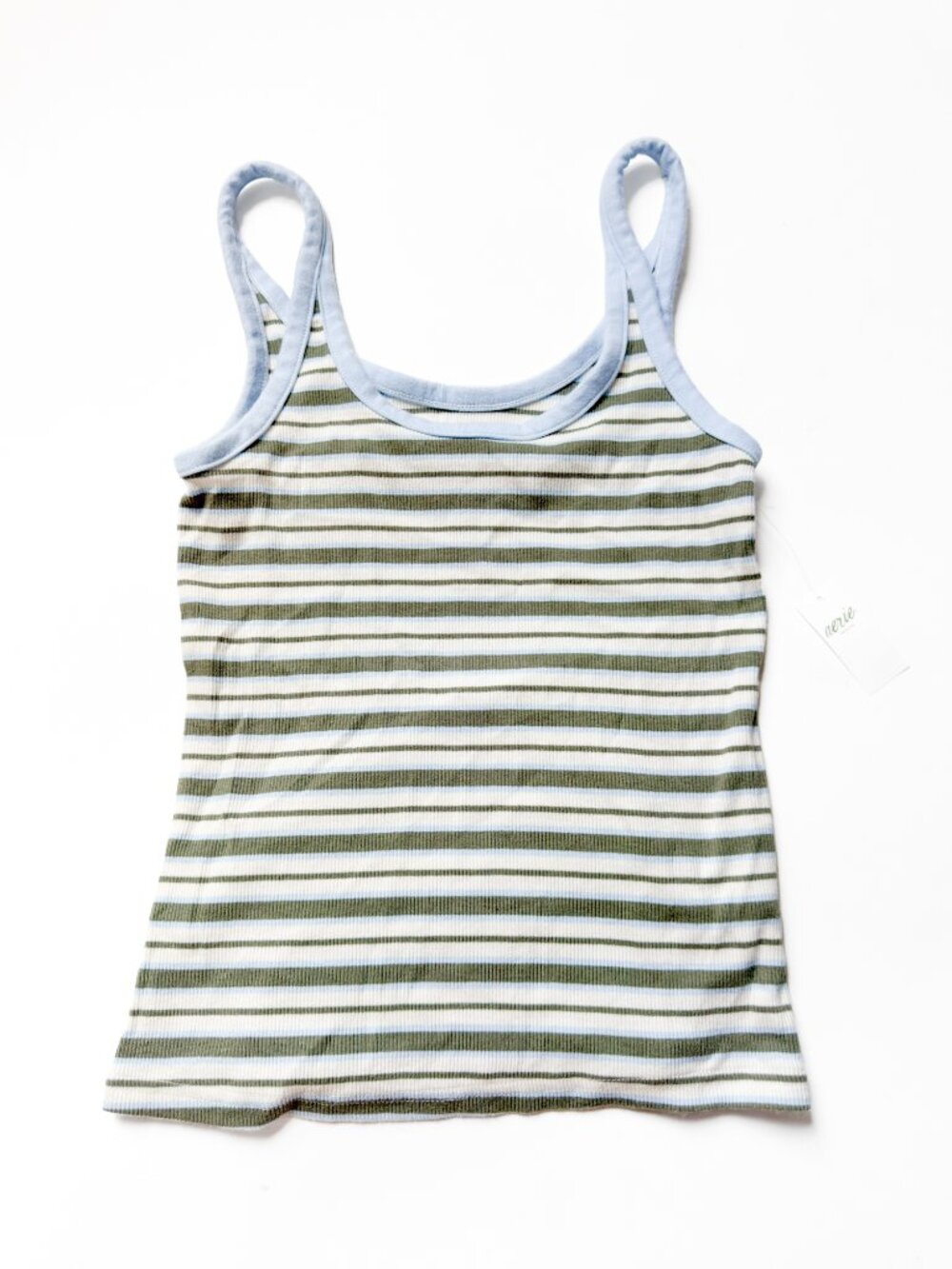 Aerie Reset Scoop Neck Tank Top Soft Muslin Striped Size Medium NEW NWT - Picture 2 of 6
